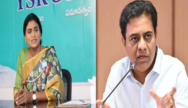 teluguism-YS Sharmila KTR