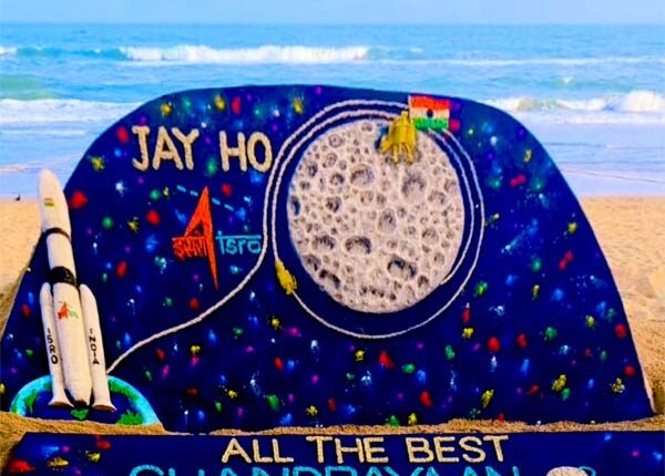 Teluguism-Chandrayan-3 Sand Art